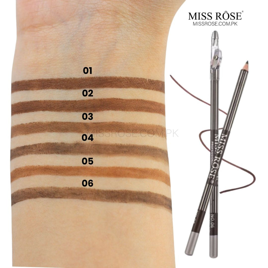 Miss Rose 2 in 1 Eyebrow & Eyeliner Pencil - Miss Rose Com Pk