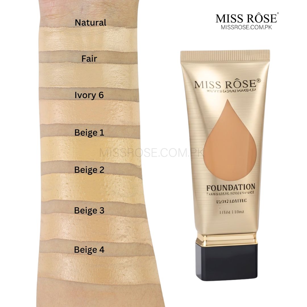 Miss Rose Transparent+ Moisturizing Long Lasting Foundation | Miss Rose Com Pk | Official Store In Pakistan | 100% Authentic Makeup Products