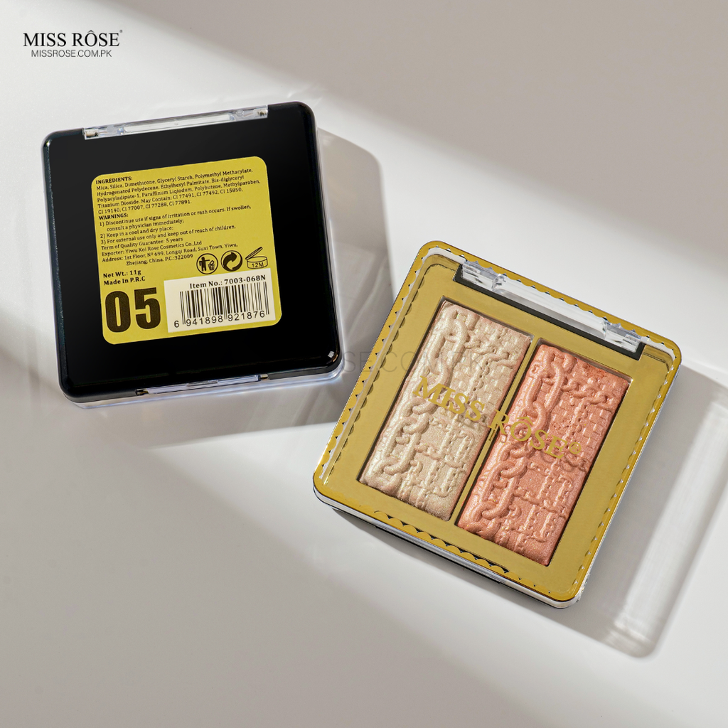 Miss Rose 2 in 1 Highlighter Palette