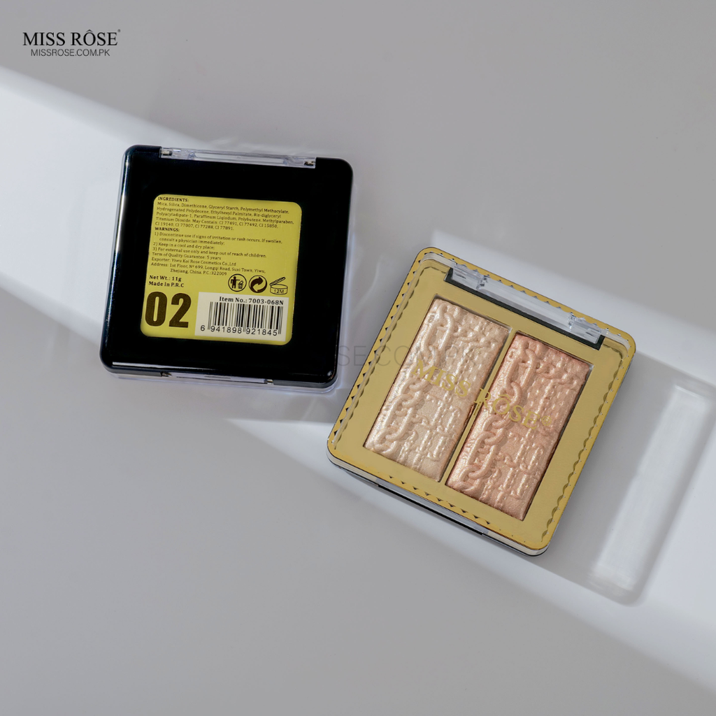 Miss Rose 2 in 1 Highlighter Palette