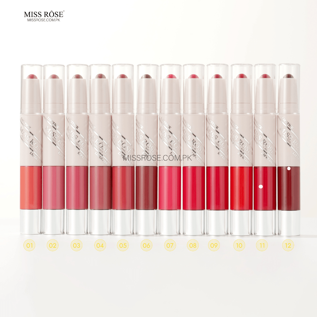 Miss Rose 2 in 1 Lipstick & Lip Gloss