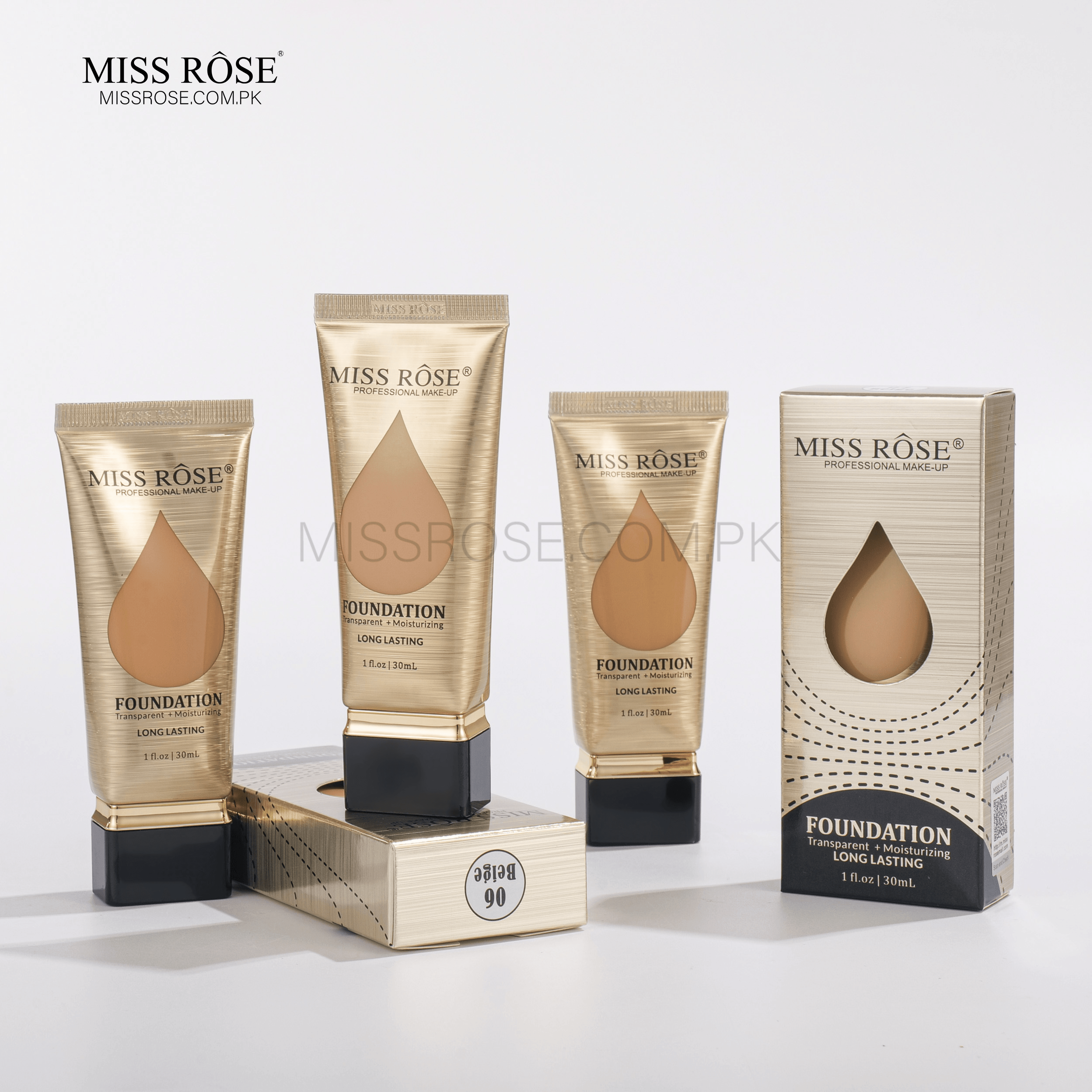 Miss Rose Transparent+ Moisturizing Long Lasting Foundation