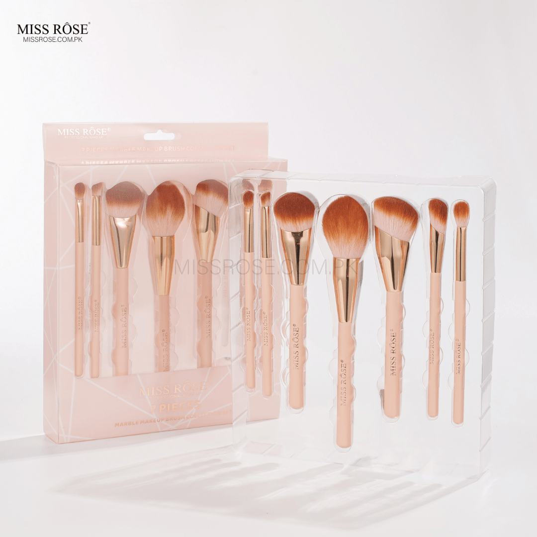 Miss Rose 7-Piece Marble Makeup Brush Collection Set