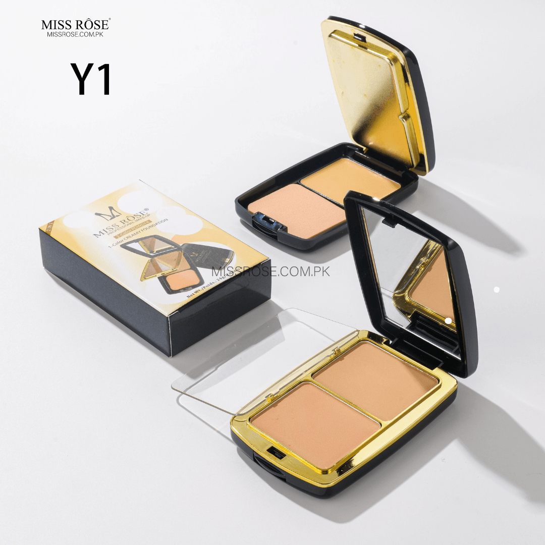Miss Rose 2-Color Powder & 1-Color Creamy Foundation | Miss Rose Com Pk | Official Store In Pakistan | 100% Authentic Makeup Products
