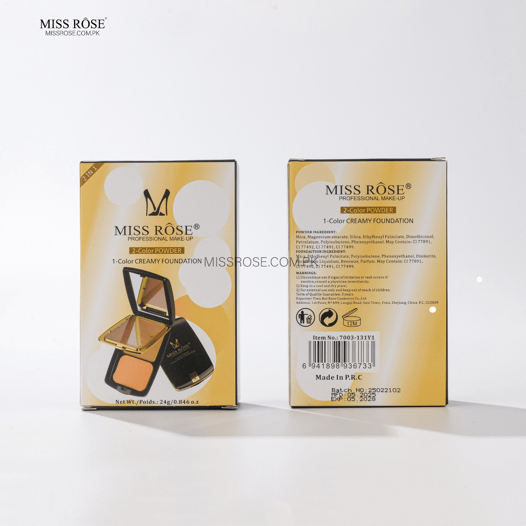 Miss Rose 2-Color Powder & 1-Color Creamy Foundation