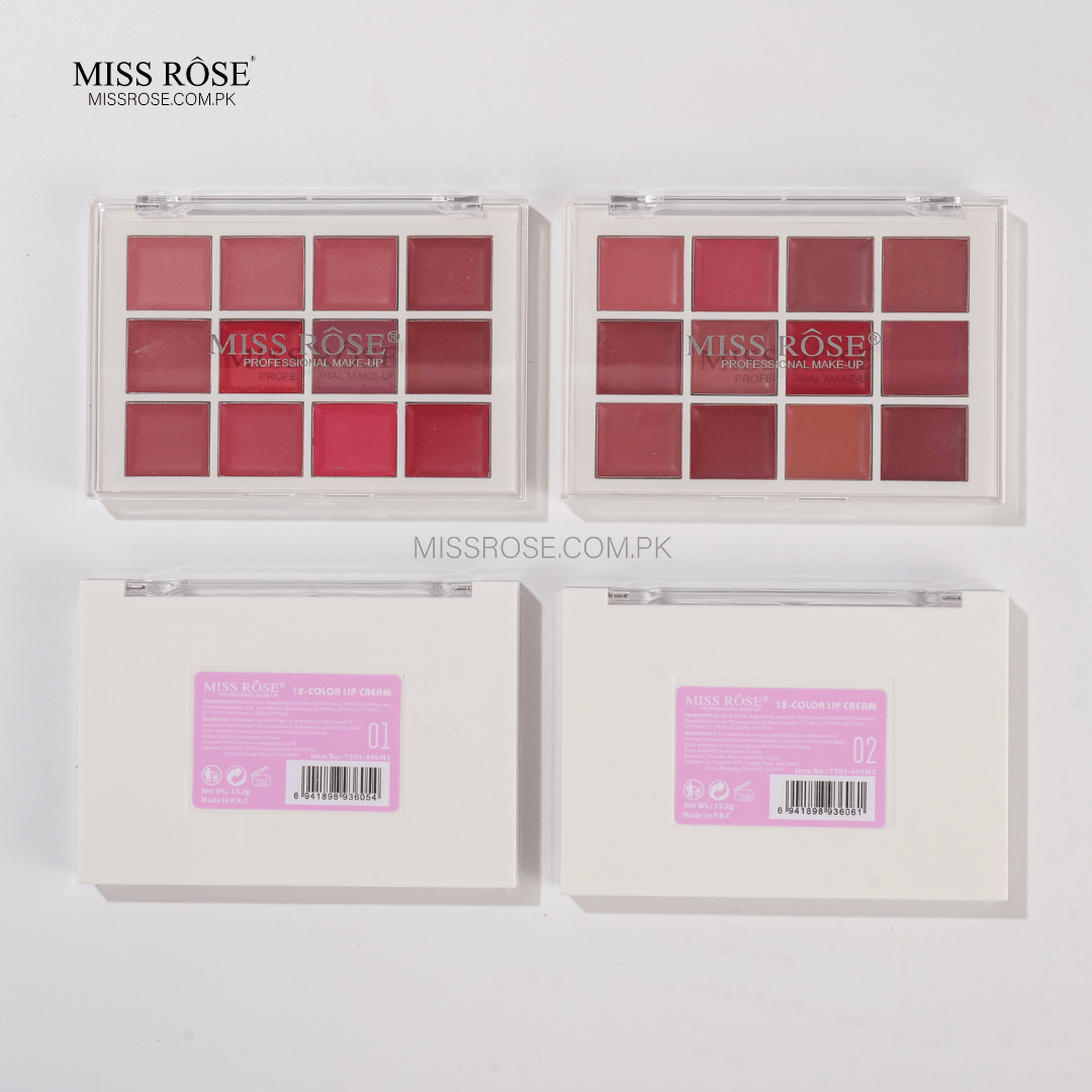 Miss Rose 12 Color Lipstick Palette