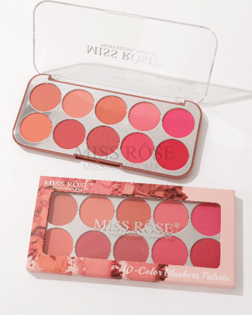 Miss Rose 10 Color Blushers Palette - Miss Rose Com Pk