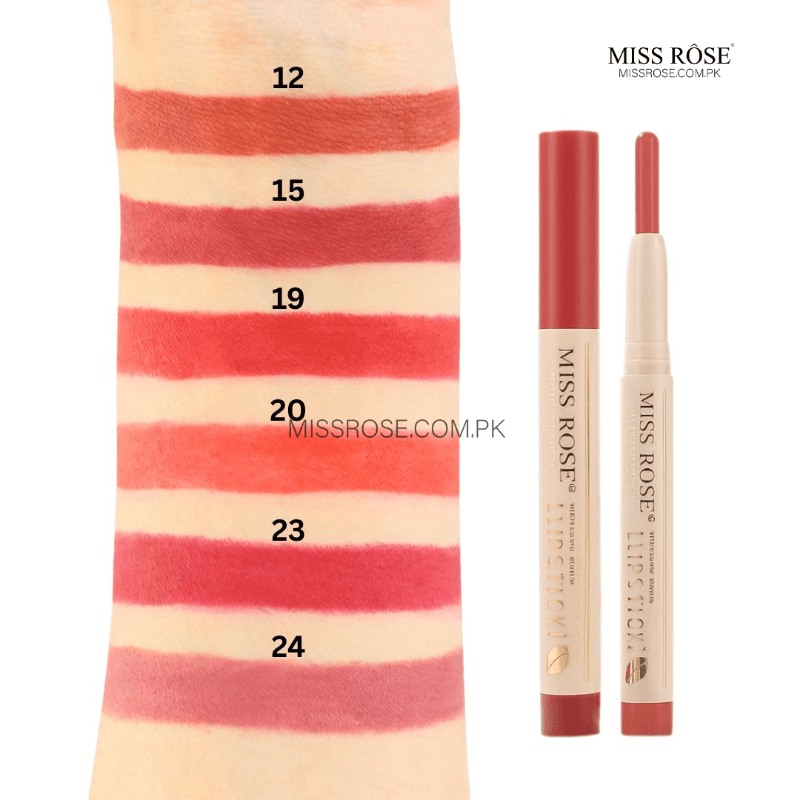 Miss_Rose_Dream_Glide_Lipstick_swatches_nude_Brown_and_red_shades