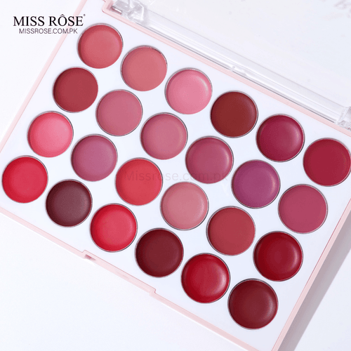Miss Rose 24-Color All-Round Matte Moisturizing Lipstick Palette