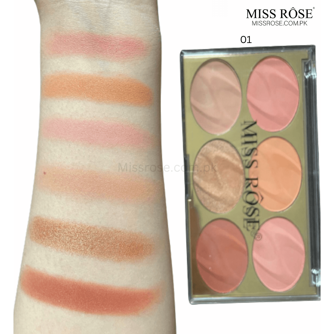 Miss Rose 6 Color Face Kit - Miss Rose Com Pk
