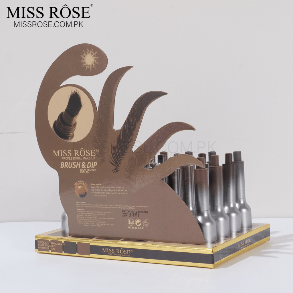 Miss Rose Brow Fection Angled Brush & Dip Eyebrow Gel