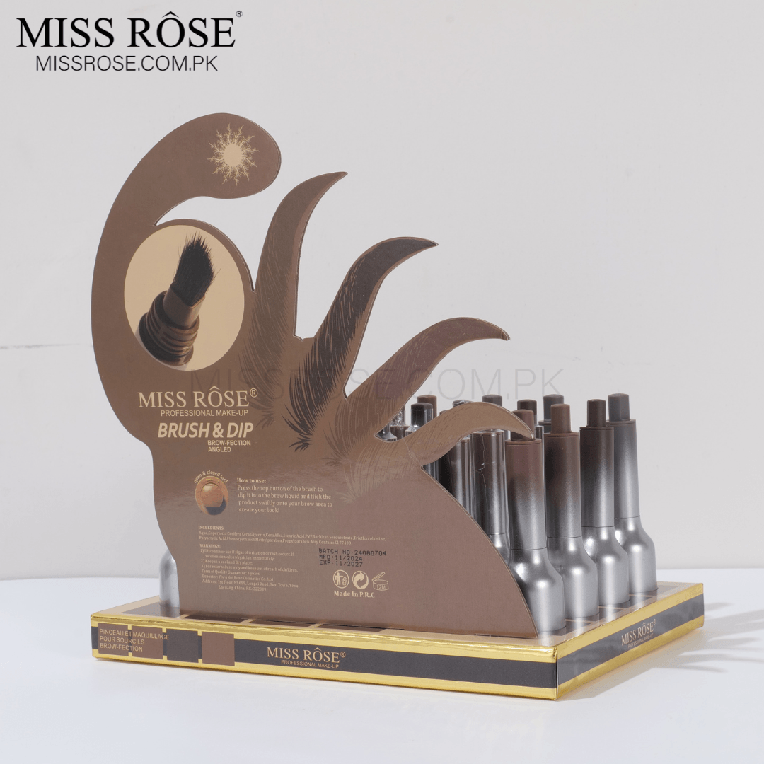 Miss Rose Brow Fection Angled Brush & Dip Eyebrow Gel