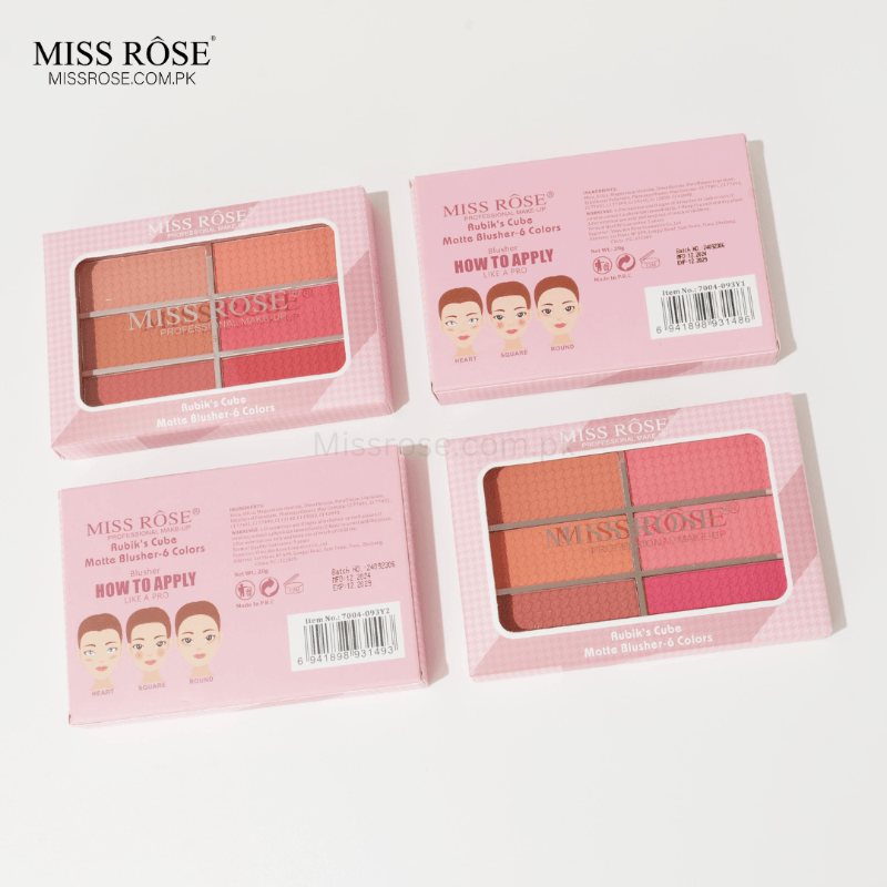 Miss Rose Rubik's Cube Matte Blusher – 6 Colors