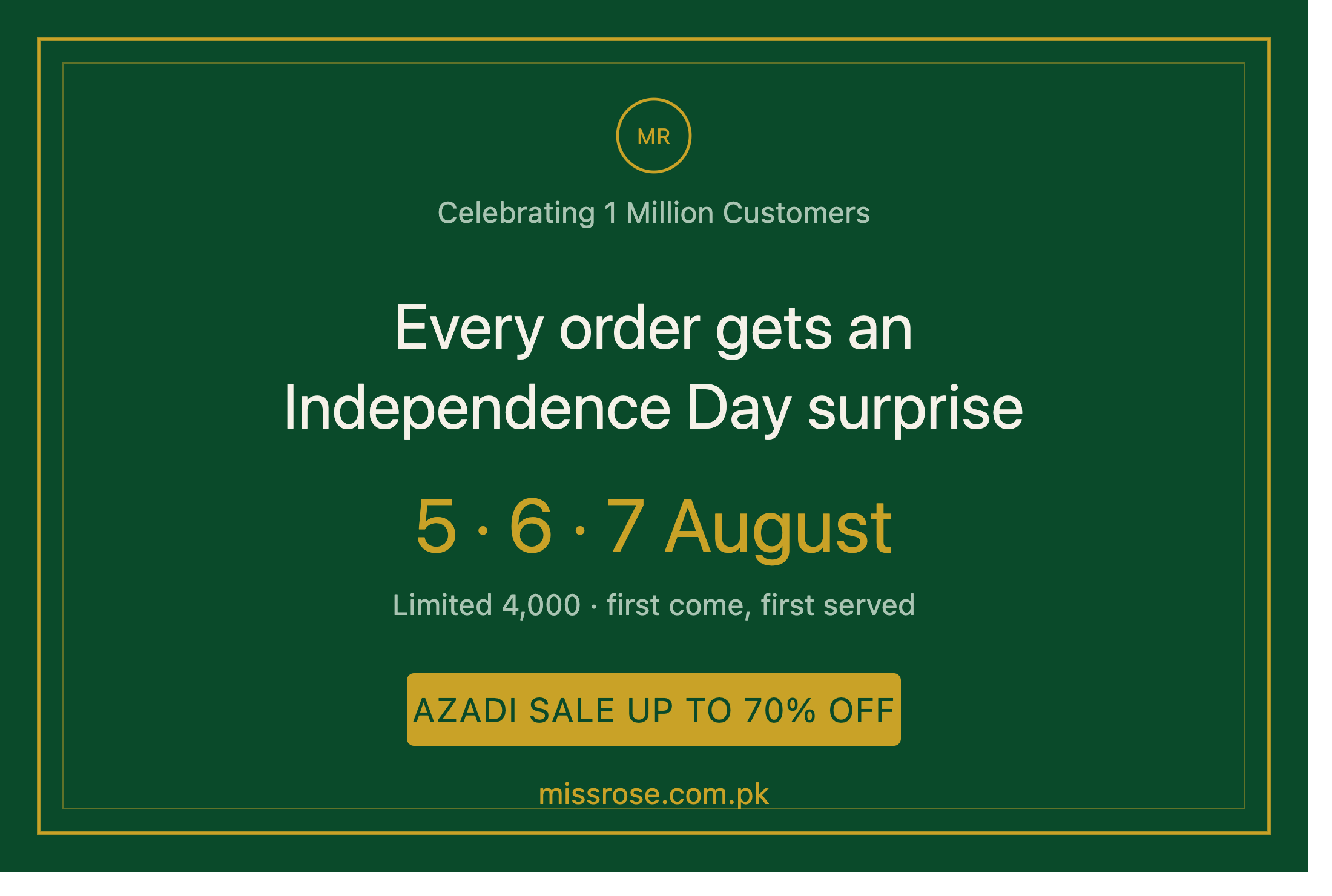 Independence Day Surprise (Free For Every Order - Limited Time Offer)
