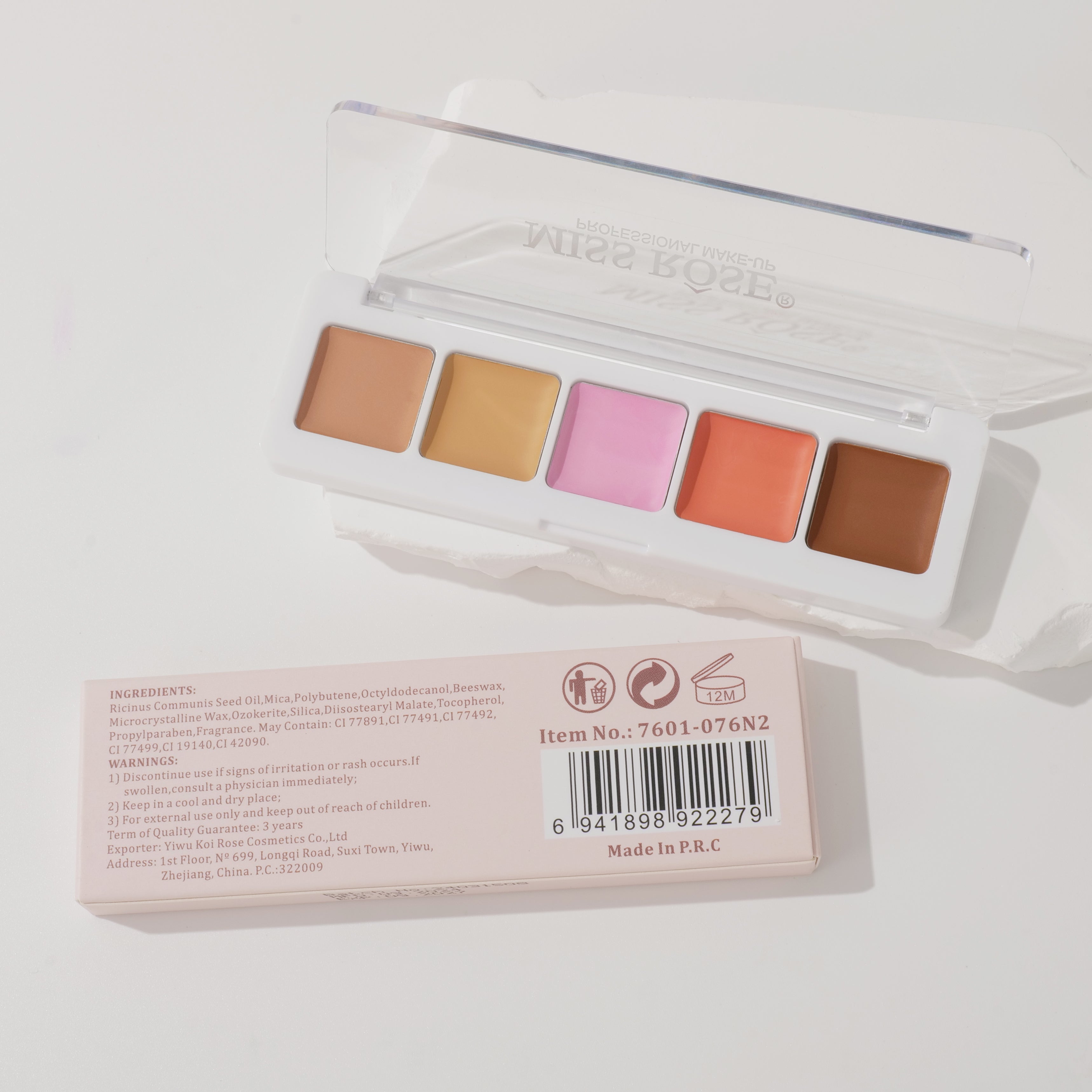 Miss Rose All-Round 5 Color Concealer Palette Affordable Makeup
